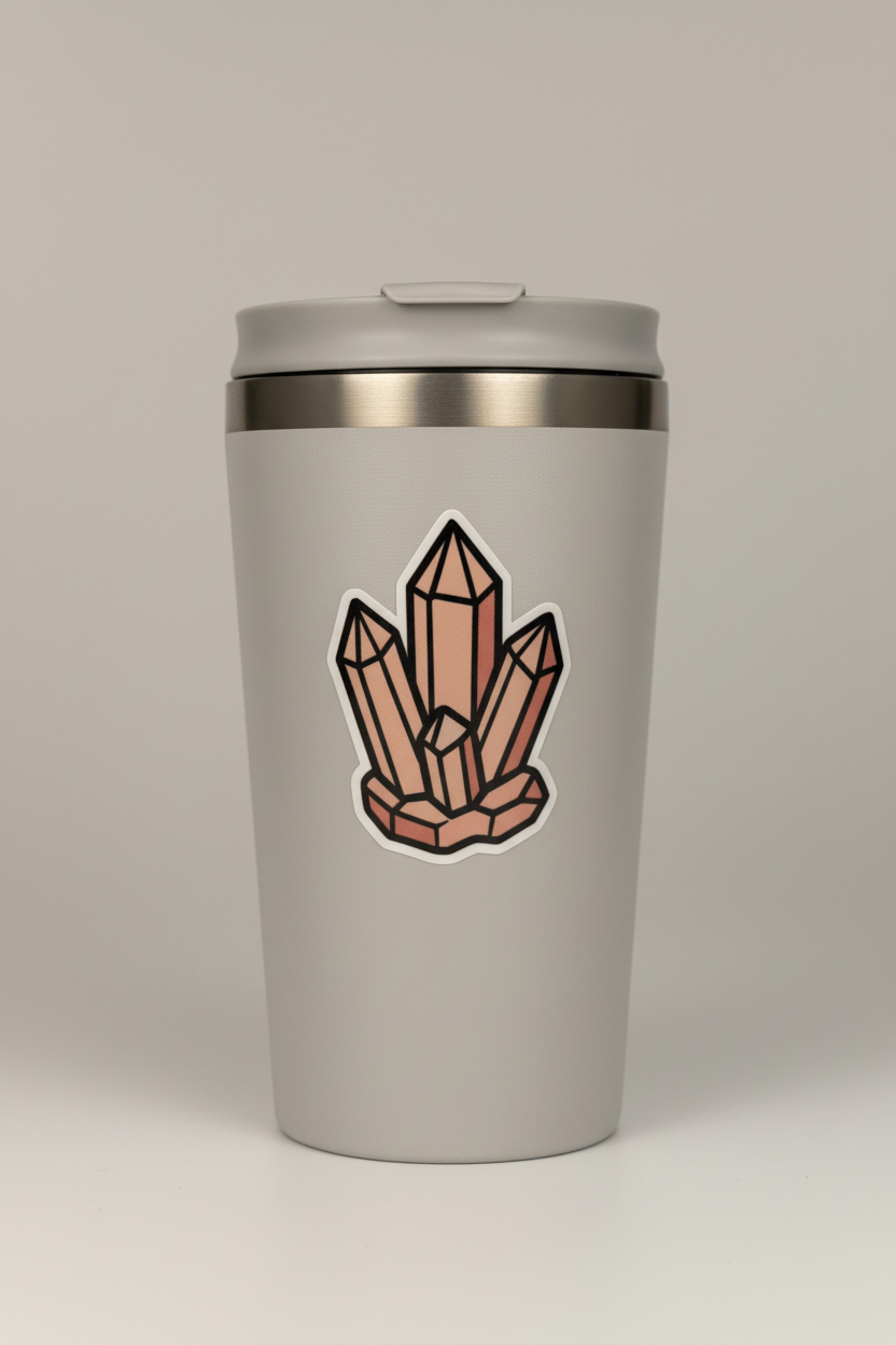 Crystal Cluster Die-Cut Sticker