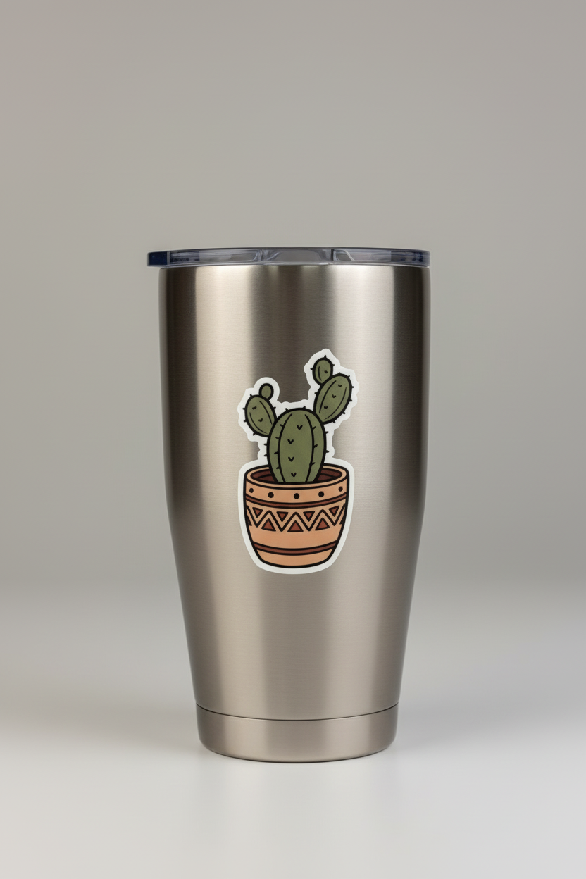 Cactus in Pot Die-Cut Sticker