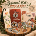 Botanical Boho Bundle Pack includes All-Seeing Eye Magnetic Bookmark